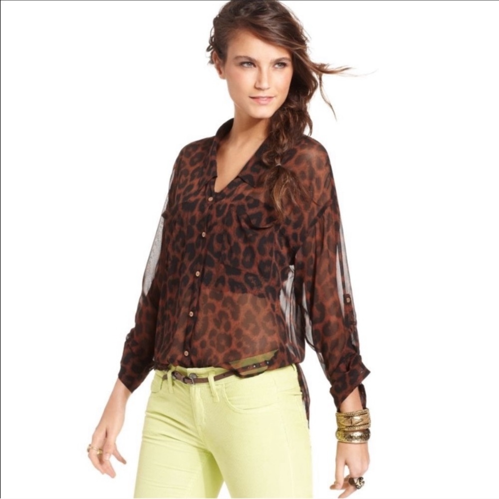 Free People Cheetah Animal Easy Rider Animal print